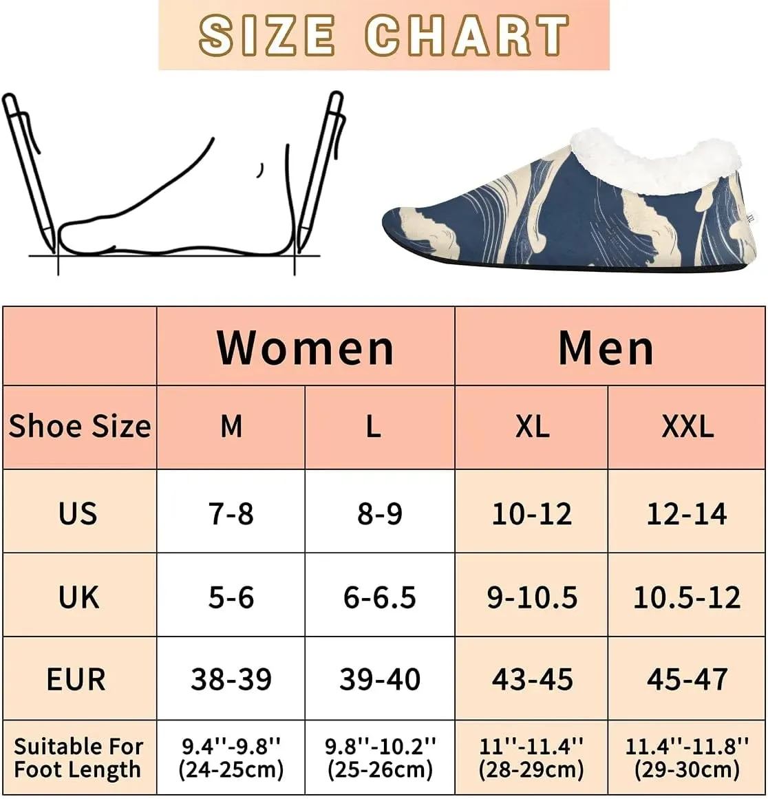 KOBLEN Sea Water Slippers for Women House Shoes with Fleece Lining Wide Comfy Full Slippers Lightweight Cozy Loafer with Rubber Sole Unisex Slippers Adults for Indoor Outdoor