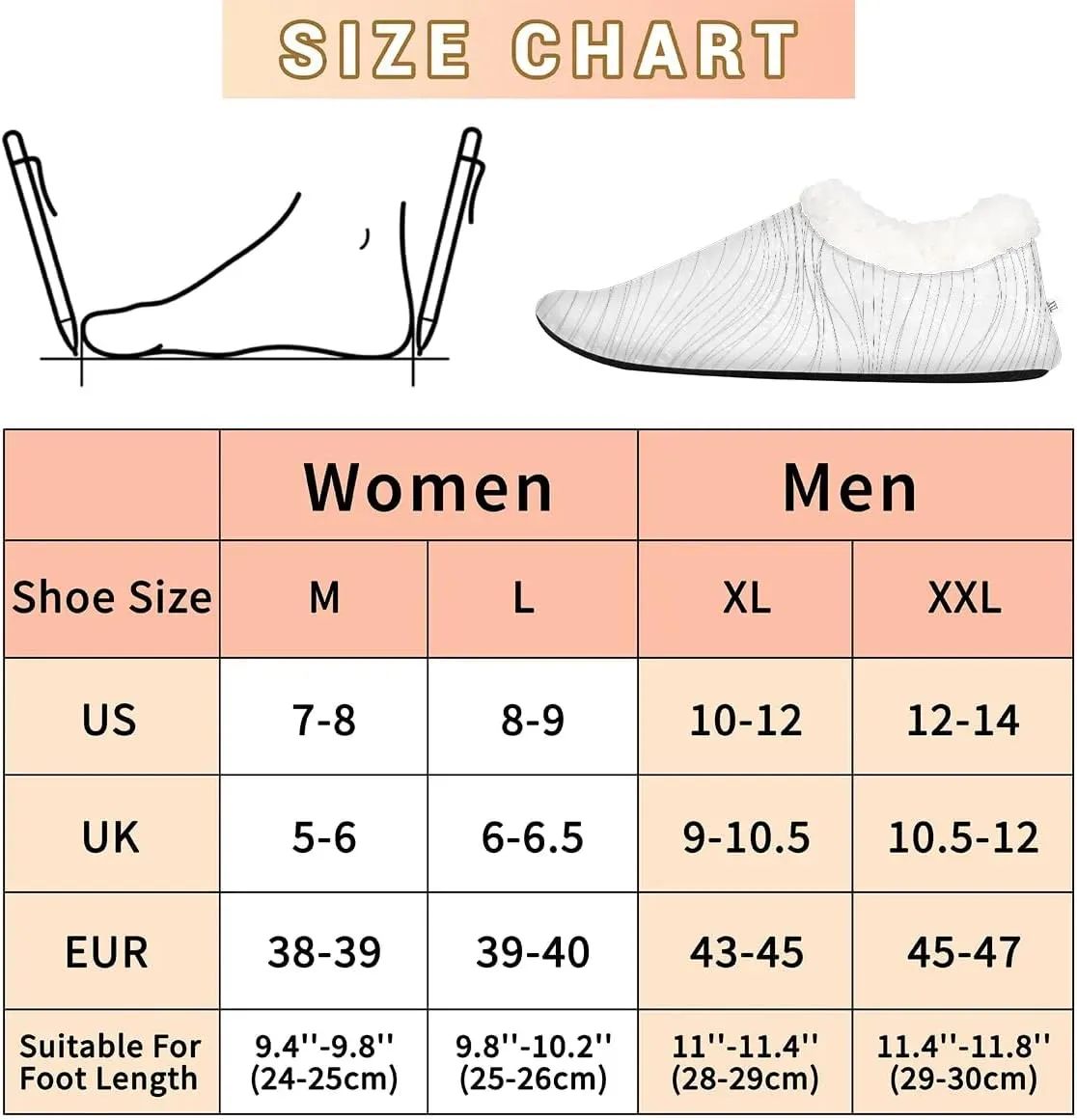 KOBLEN Wave Textures Vector Slippers for Women House Shoes with Fleece Lining Wide Comfy Full Slippers Lightweight Cozy Loafer with Rubber Sole Unisex Slippers Adults for Indoor Outdoor