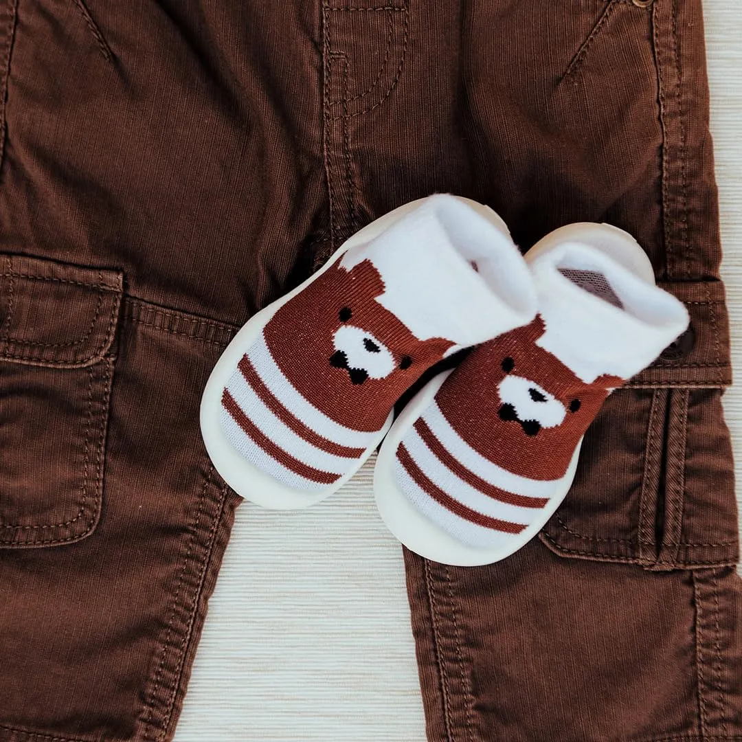 Komuello Animal Toddler Shoes, Breathable, Washable, Non-Slip, Secure Fit, Cotton Socks with Air Pocket Cushion for Indoor and Outdoor Use, Unisex Toddler Shoes for Boys and Girls