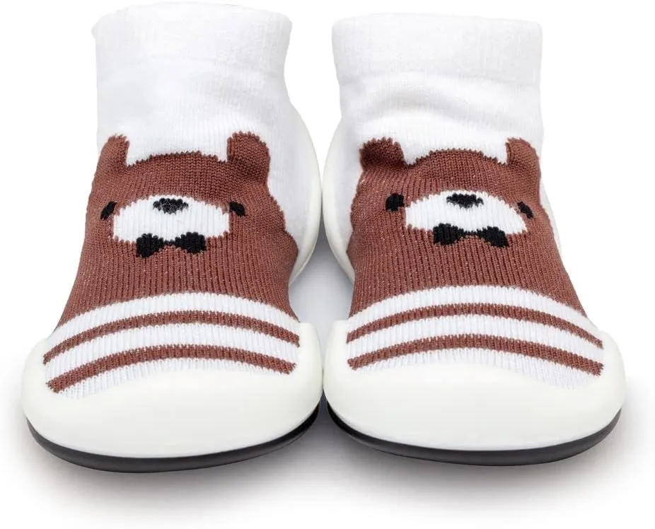 Komuello Animal Toddler Shoes, Breathable, Washable, Non-Slip, Secure Fit, Cotton Socks with Air Pocket Cushion for Indoor and Outdoor Use, Unisex Toddler Shoes for Boys and Girls
