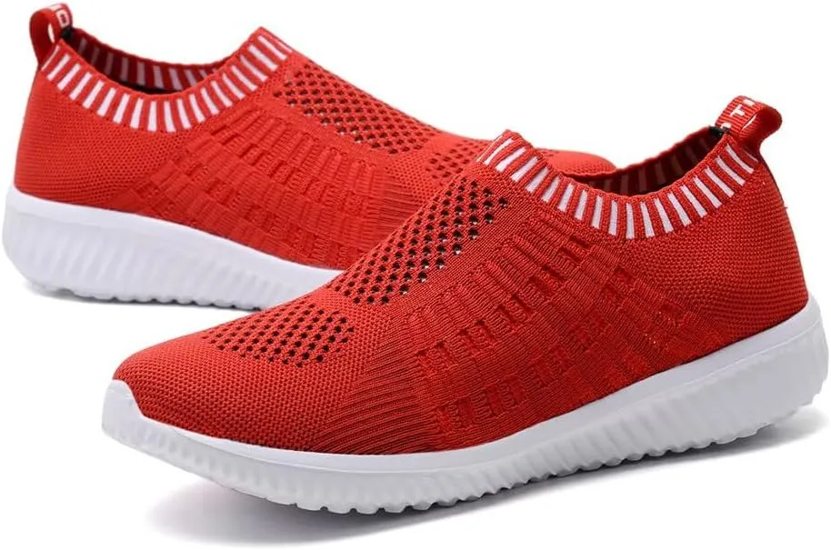 konhill Women's Lightweight Walking Shoes Breathable Slip On Tennis Sneakers Casual Mesh Workout Athletic