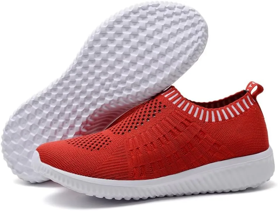 konhill Women's Lightweight Walking Shoes Breathable Slip On Tennis Sneakers Casual Mesh Workout Athletic