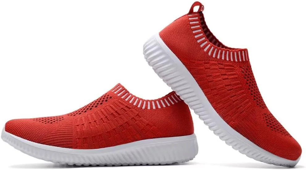 konhill Women's Lightweight Walking Shoes Breathable Slip On Tennis Sneakers Casual Mesh Workout Athletic