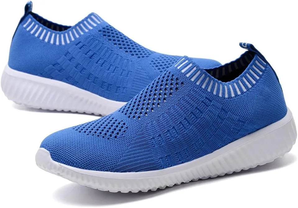 konhill Women's Slip On Walking Shoes Breathable Mesh Sneakers Work Casual Tennis Shoes