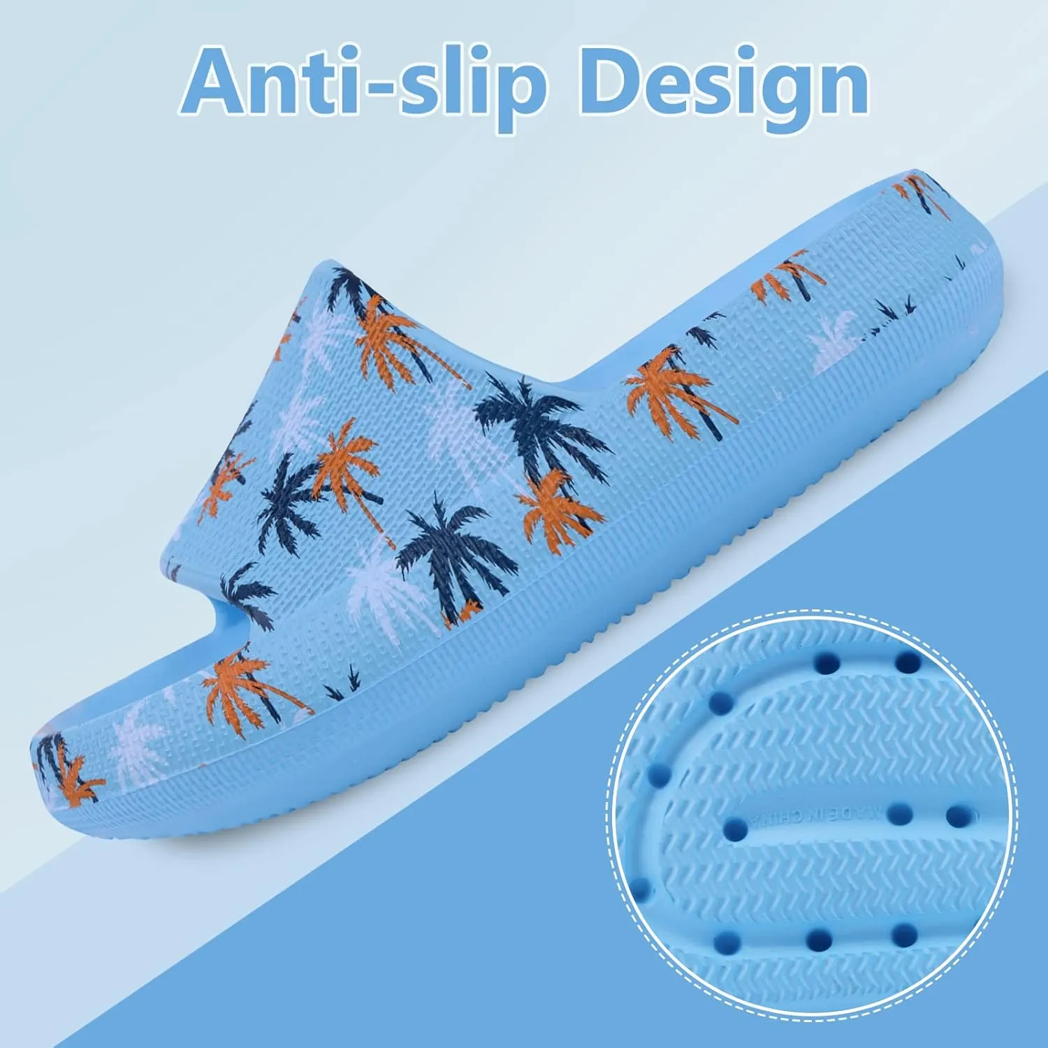 KOUECI Kids Cloud Slides Boys Girls Shower Slippers Slip on Slide Sandals Non-slip Summer Beach Pool Shoes