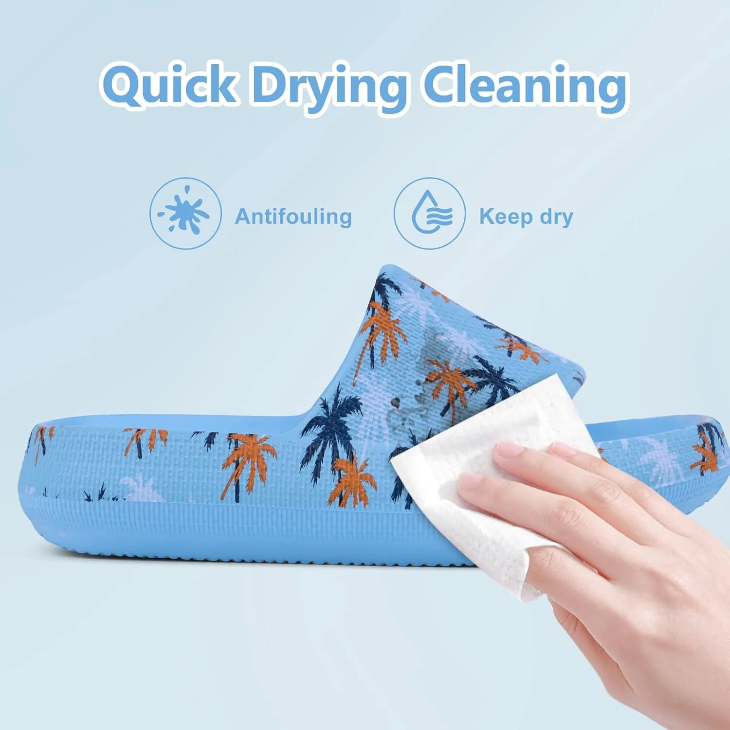 KOUECI Kids Cloud Slides Boys Girls Shower Slippers Slip on Slide Sandals Non-slip Summer Beach Pool Shoes