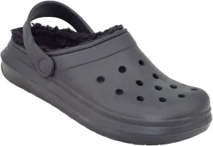 Ladies Wide Fit Fleece Lined Clog Cosy Indoor & Outdoor Slip-On Lightweight Clogs