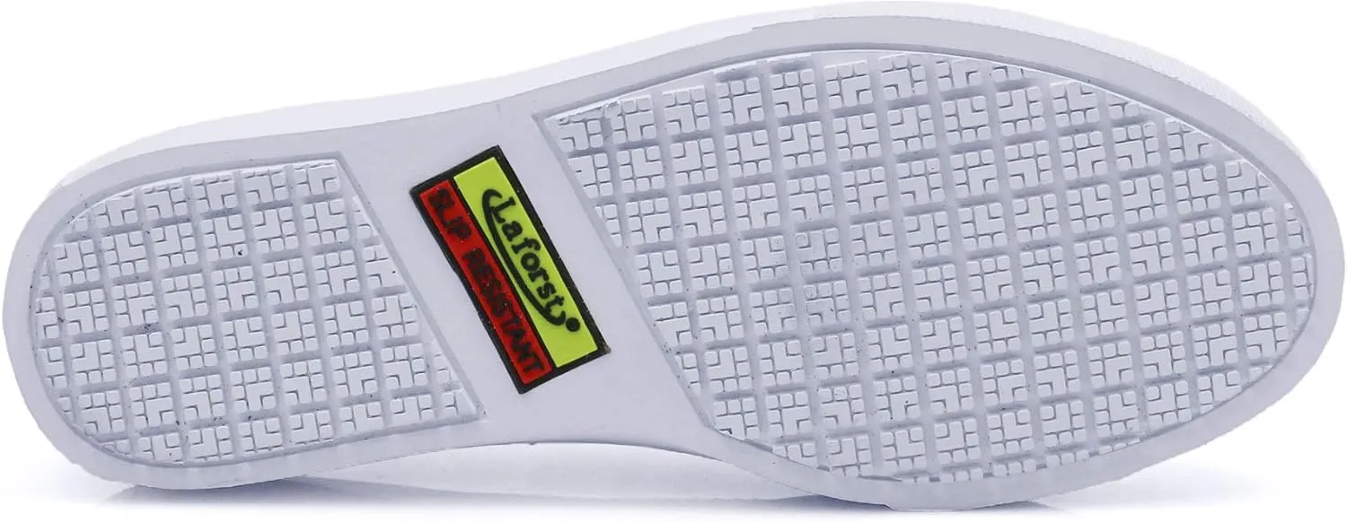 Laforst Jazz 3160 Womens Synthetic Slip Resistant Server Waitress Slip On Flats