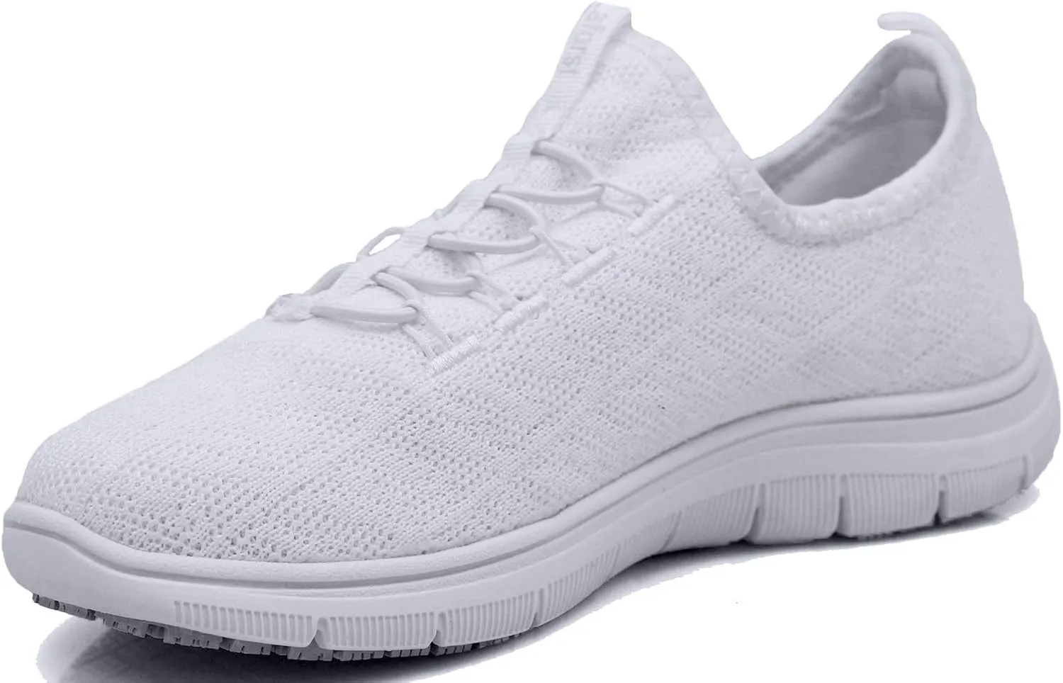Laforst Jewel Womens Synthetic Mesh Upper Lace Up Nonslip Server Waitress Slip On Sneaker Free Socks
