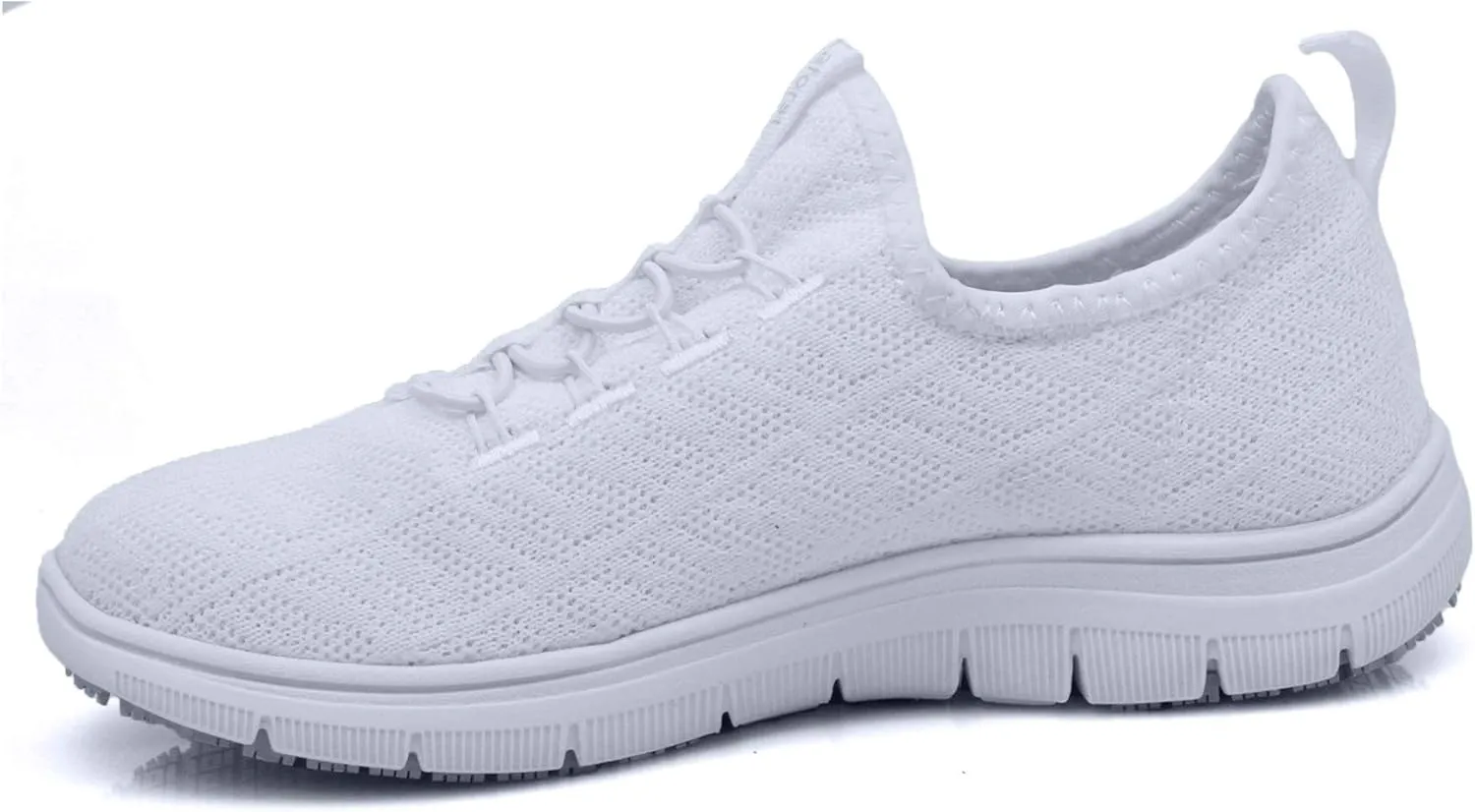 Laforst Jewel Womens Synthetic Mesh Upper Lace Up Nonslip Server Waitress Slip On Sneaker Free Socks