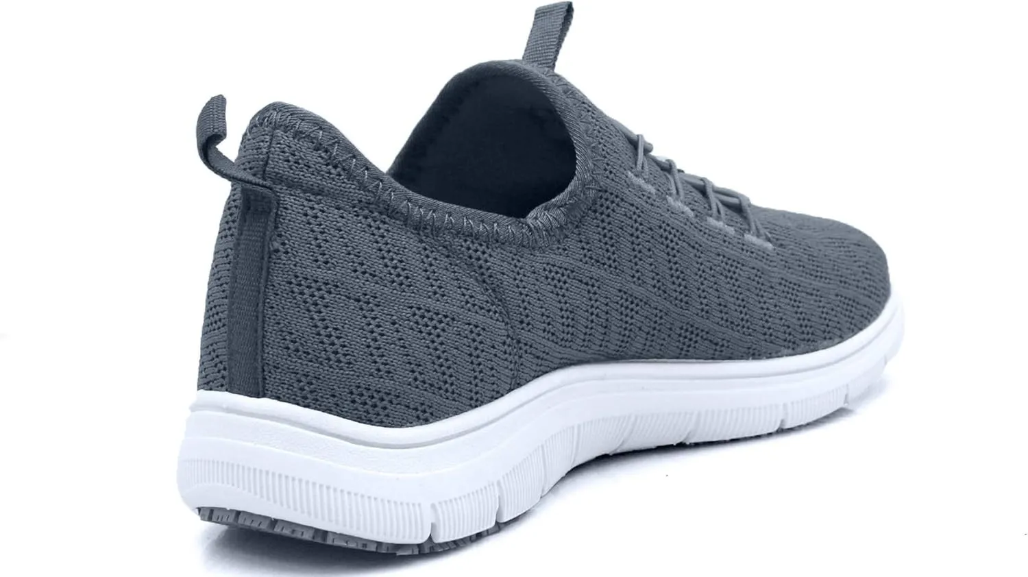 Laforst Jewel Womens Synthetic Mesh Upper Lace Up Nonslip Server Waitress Slip On Sneaker Free Socks