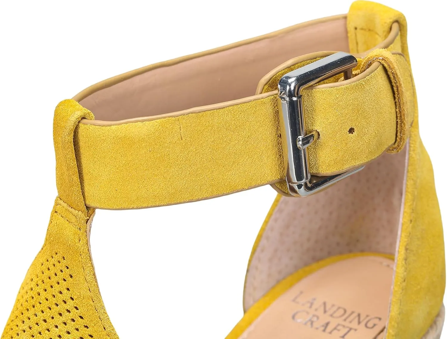 landing craft Women's Peep Toe Platform Sandals Summer Adjustable Buckle Ankle Strap Espadrilles Wedge Sandals