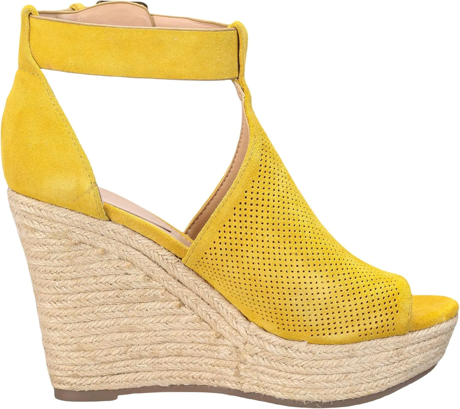 landing craft Women's Peep Toe Platform Sandals Summer Adjustable Buckle Ankle Strap Espadrilles Wedge Sandals