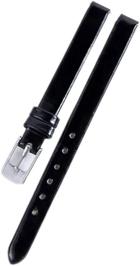 Leather Watchbands for Women's Watch Accessories Thin Watch Strap Wrist Belt with Pin Buckle(Gray)