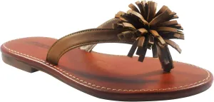 ,Little Girls Caramel Sandal, Leather Shoes, Pompi 12.5M