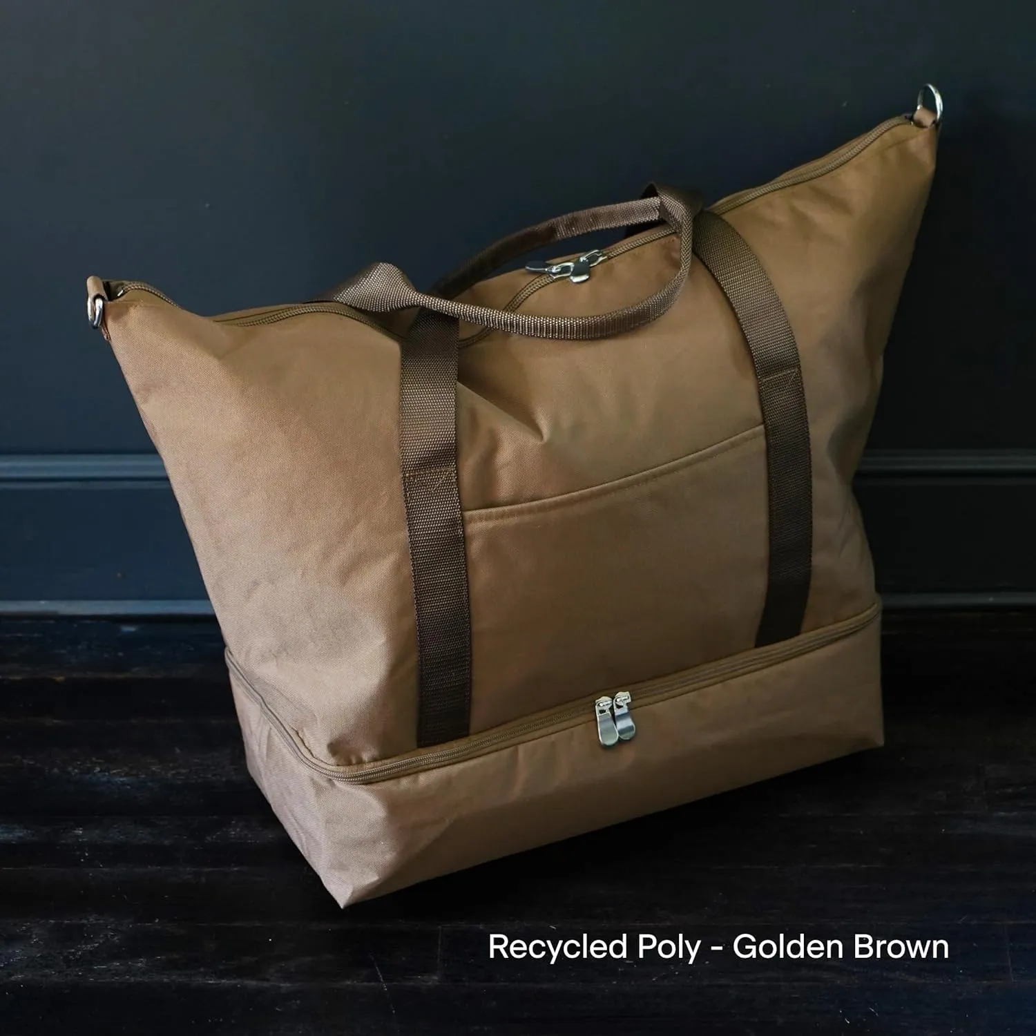 Lo & Sons Catalina Deluxe Weekender - Recycled Poly Large Capacity (49L) Travel Duffel With Shoe Compartment, Luggage Sleeve, Padded Strap | Versatile Durable Bag For Women, Men for Weekend, Carry On