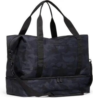 Lo & Sons Catalina Deluxe Weekender - Recycled Poly Large Capacity (49L) Travel Duffel With Shoe Compartment, Luggage Sleeve, Padded Strap | Versatile Durable Bag For Women, Men for Weekend, Carry On