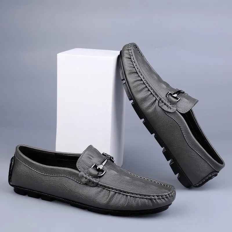 Loafers for Mens Suede Vamp Fashion Round Toe Solid Color Classic Party Wedding Block Heel Casual Slip On
