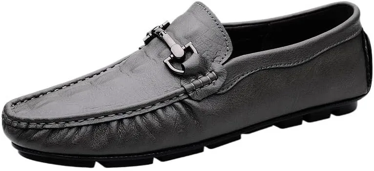 Loafers for Mens Suede Vamp Fashion Round Toe Solid Color Classic Party Wedding Block Heel Casual Slip On