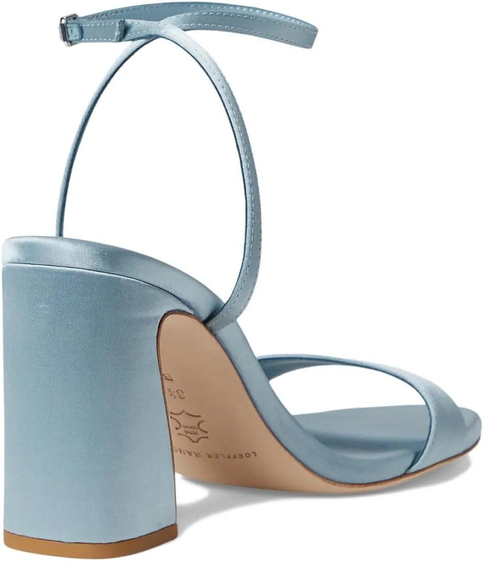Loeffler Randall Women's Malia Curved Heel Simple Sandals with Ankle Wrap