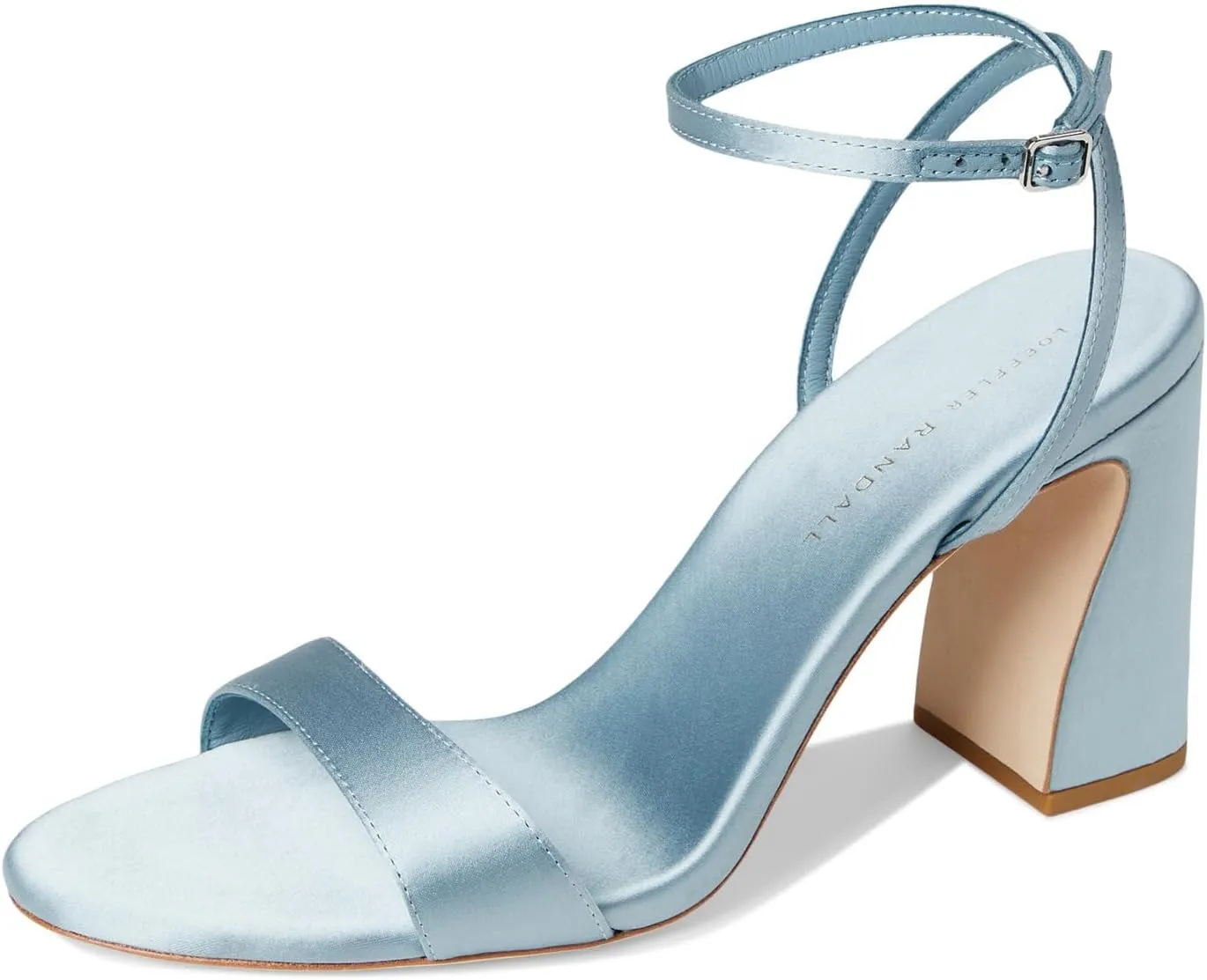 Loeffler Randall Women's Malia Curved Heel Simple Sandals with Ankle Wrap
