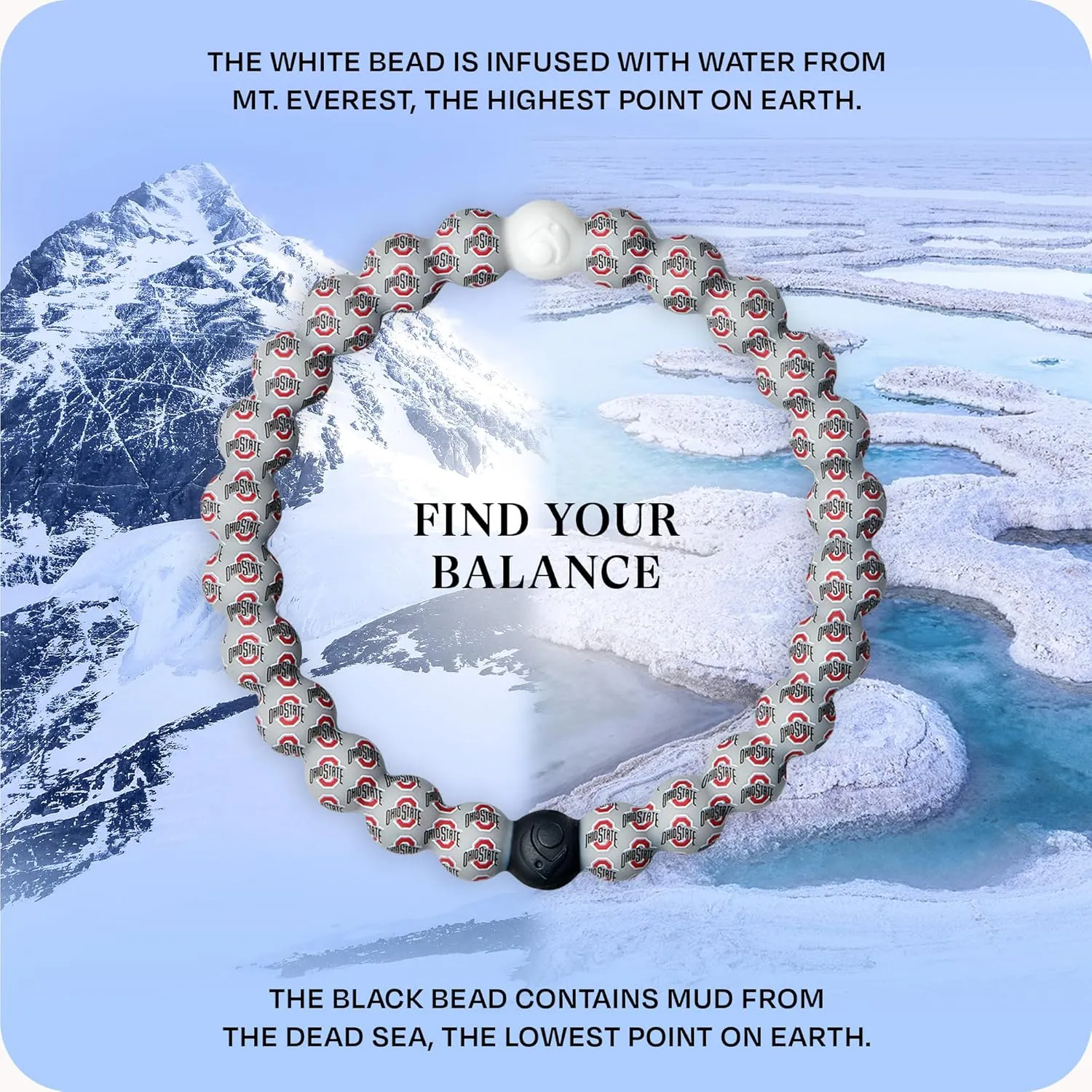 Lokai Collegiate Silicone Beaded Bracelet for Women & Men, College Collection - Silicone Jewelry Fashion Bracelet Slides-On for Comfortable Fit