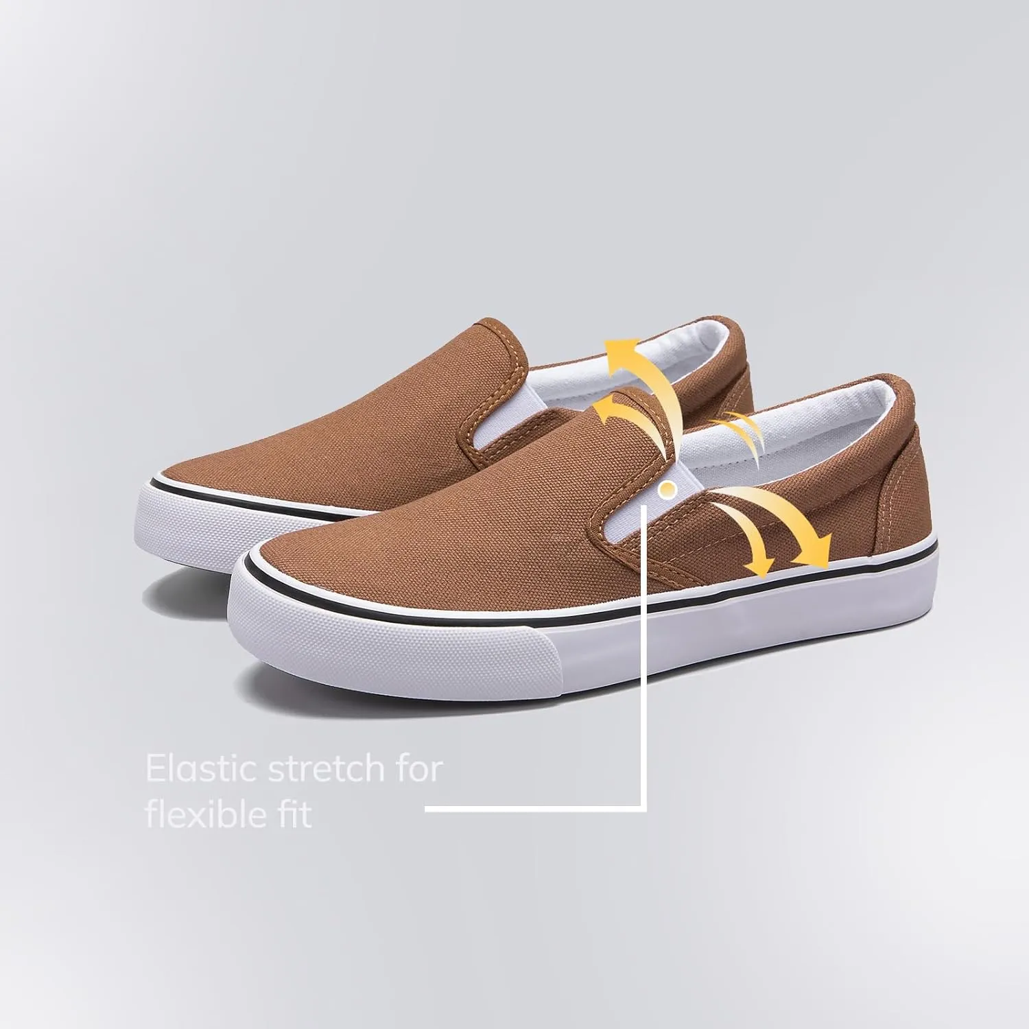 Low-Top Slip Ons Women's Fashion Sneakers Casual Canvas Sneakers for Women Comfortable Flats Breathable Padded Insole Slip on Sneakers Women Low Slip on Shoes