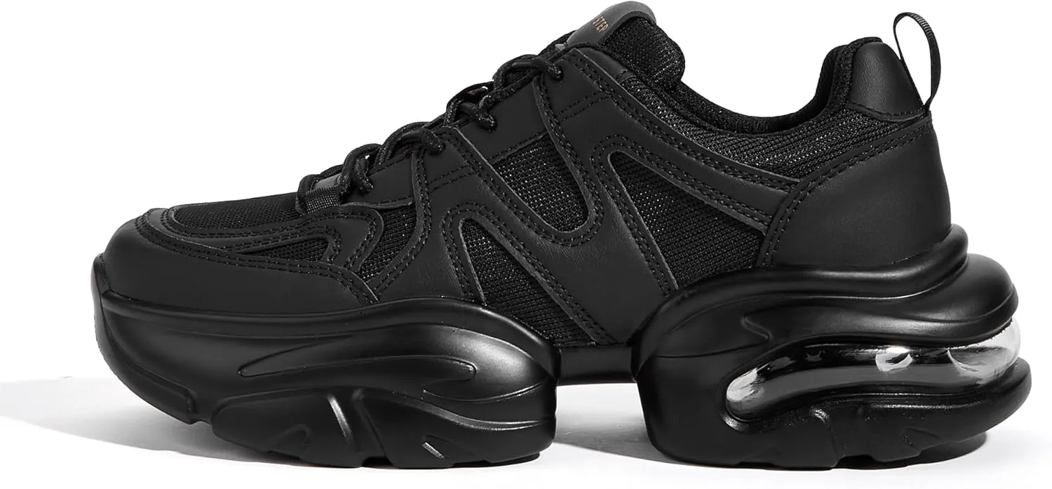 LUCKY STEP Women's Air Cushion Chunky Sneaker Fashion Thick Sole 90S Retro Dad Rave Casual Comfortable Walking Shoes