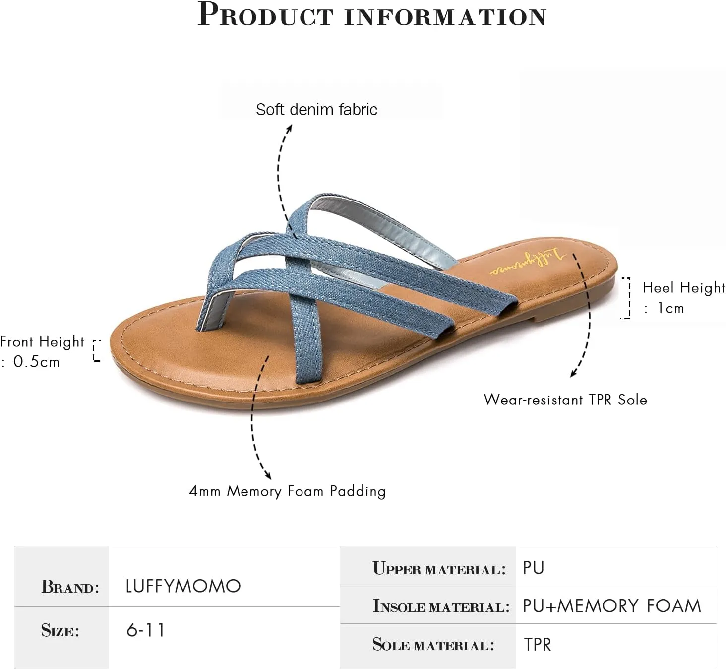 Luffymomo Women's Elastic Strap Flat Sandals Casual Summer Open Toe Sandal