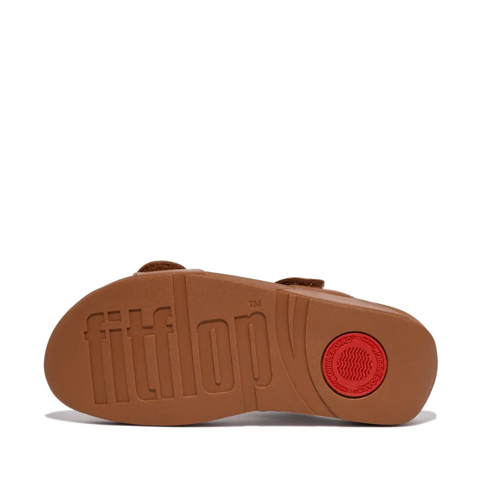 LULU Adjustable Leather Slides