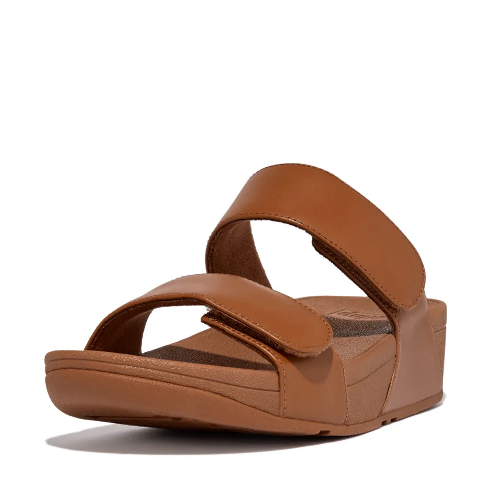 LULU Adjustable Leather Slides