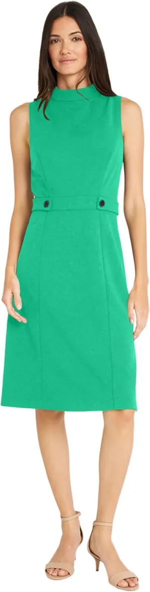Maggy London Versatile Mock Neck Sleeveless A-line Womens Dresses