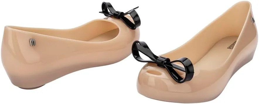 Melissa Ultragirl Bow II Flat - Versatile Slip-On Design - Stylish Flats for Women - Sweet Bow Detail - Comfy Fit - PVC & Metal Upper - Laminated Insole - Bubblegum Scent - Dressy Flats
