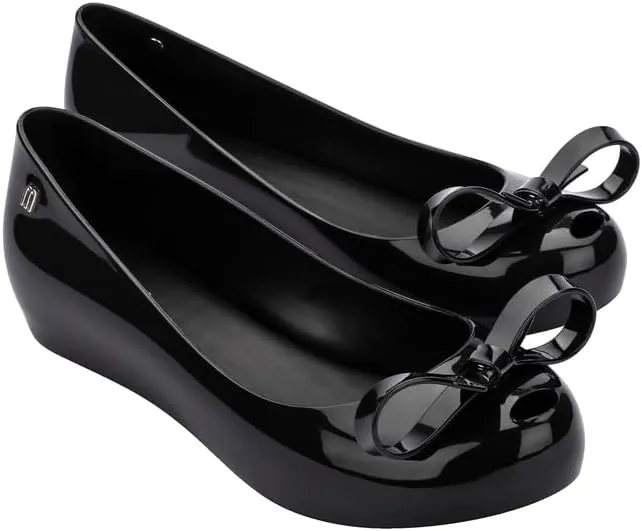 Melissa Ultragirl Bow II Flat - Versatile Slip-On Design - Stylish Flats for Women - Sweet Bow Detail - Comfy Fit - PVC & Metal Upper - Laminated Insole - Bubblegum Scent - Dressy Flats