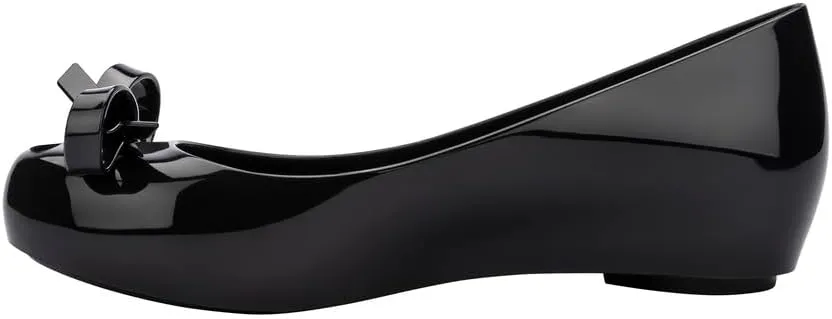 Melissa Ultragirl Bow II Flat - Versatile Slip-On Design - Stylish Flats for Women - Sweet Bow Detail - Comfy Fit - PVC & Metal Upper - Laminated Insole - Bubblegum Scent - Dressy Flats