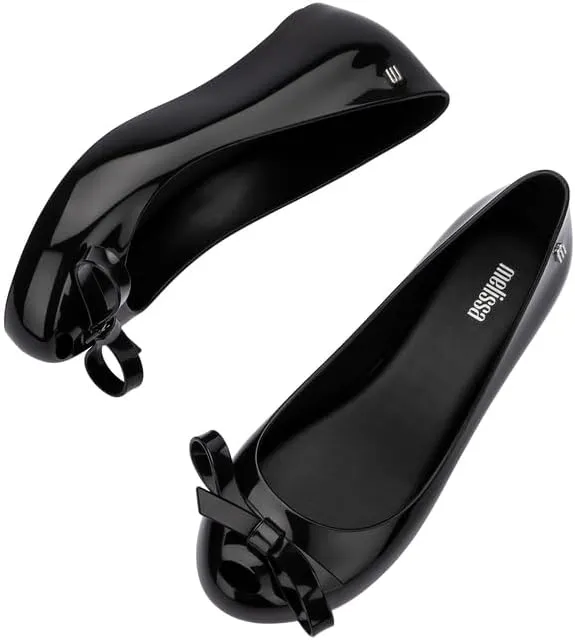 Melissa Ultragirl Bow II Flat - Versatile Slip-On Design - Stylish Flats for Women - Sweet Bow Detail - Comfy Fit - PVC & Metal Upper - Laminated Insole - Bubblegum Scent - Dressy Flats