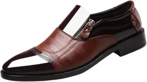 Men Patent Leather Oxford Dress Shoes Slip On Pointed Toe Business Party Social Luxury Comfortable