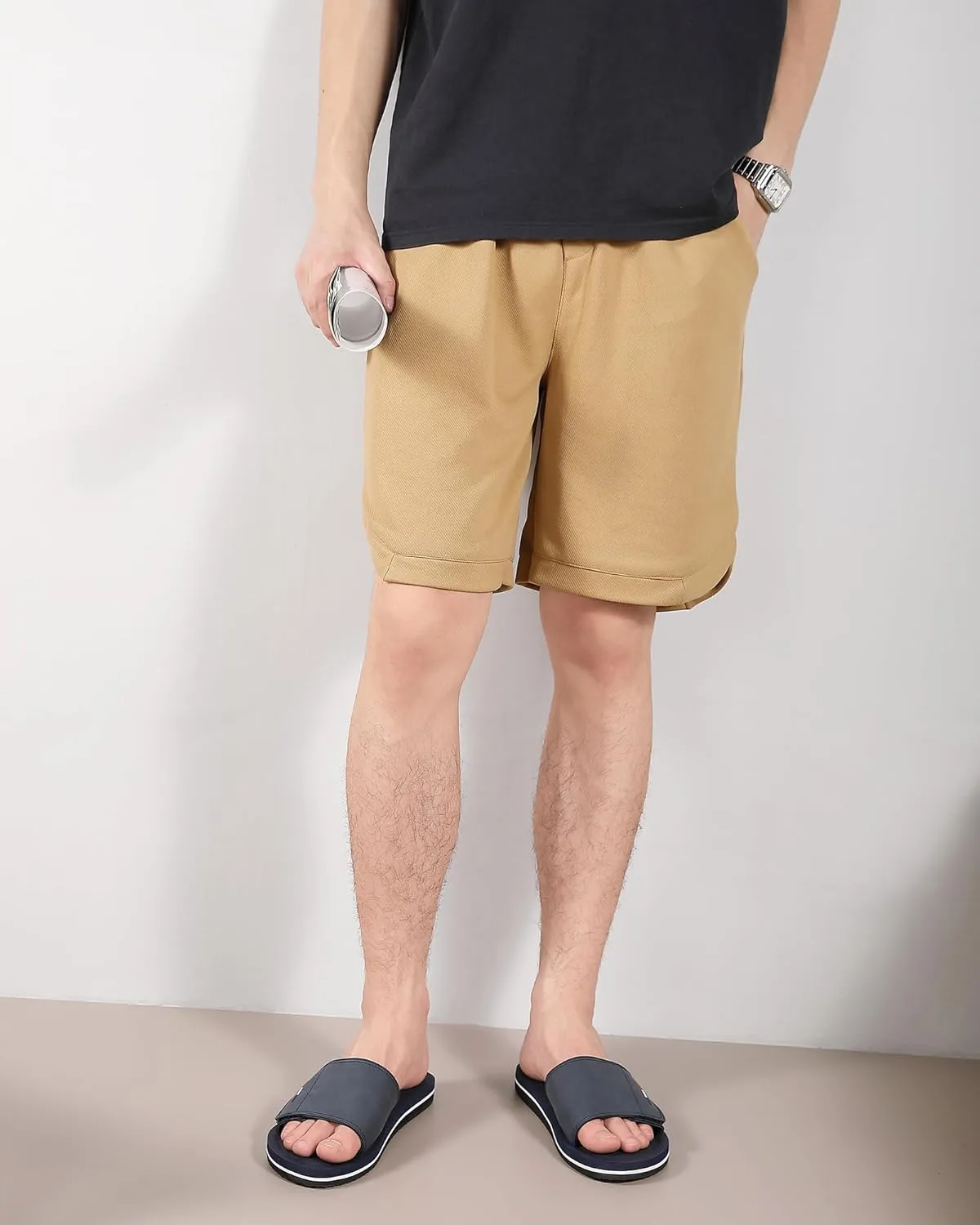 Mens Adjustable Slides Sandals Slip On Sandals Comfortable Athletic Anti-Slip Slides