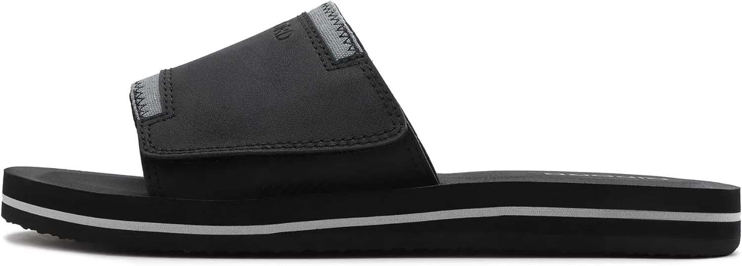 Mens Adjustable Slides Sandals Slip On Sandals Comfortable Athletic Anti-Slip Slides