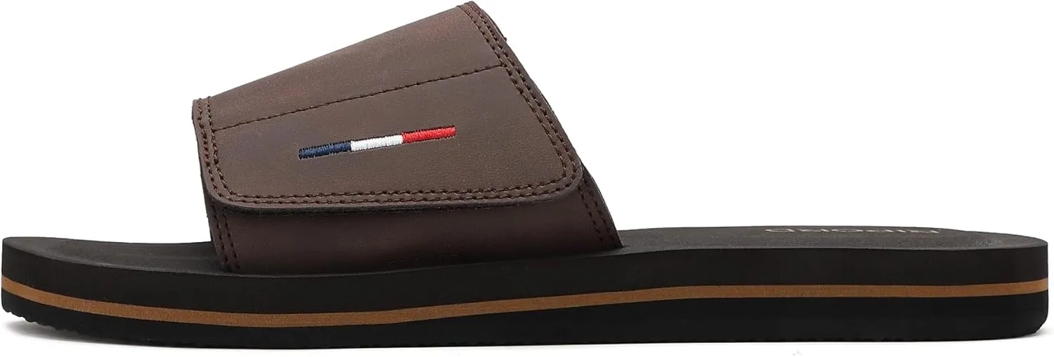 Mens Adjustable Slides Sandals Slip On Sandals Comfortable Athletic Anti-Slip Slides