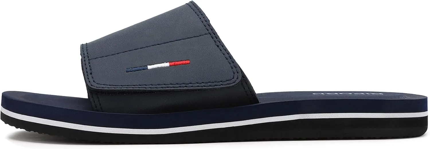 Mens Adjustable Slides Sandals Slip On Sandals Comfortable Athletic Anti-Slip Slides