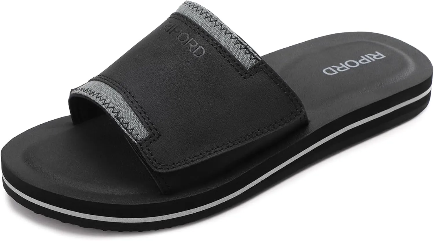 Mens Adjustable Slides Sandals Slip On Sandals Comfortable Athletic Anti-Slip Slides