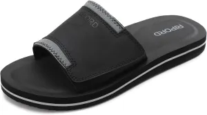 Mens Adjustable Slides Sandals Slip On Sandals Comfortable Athletic Anti-Slip Slides
