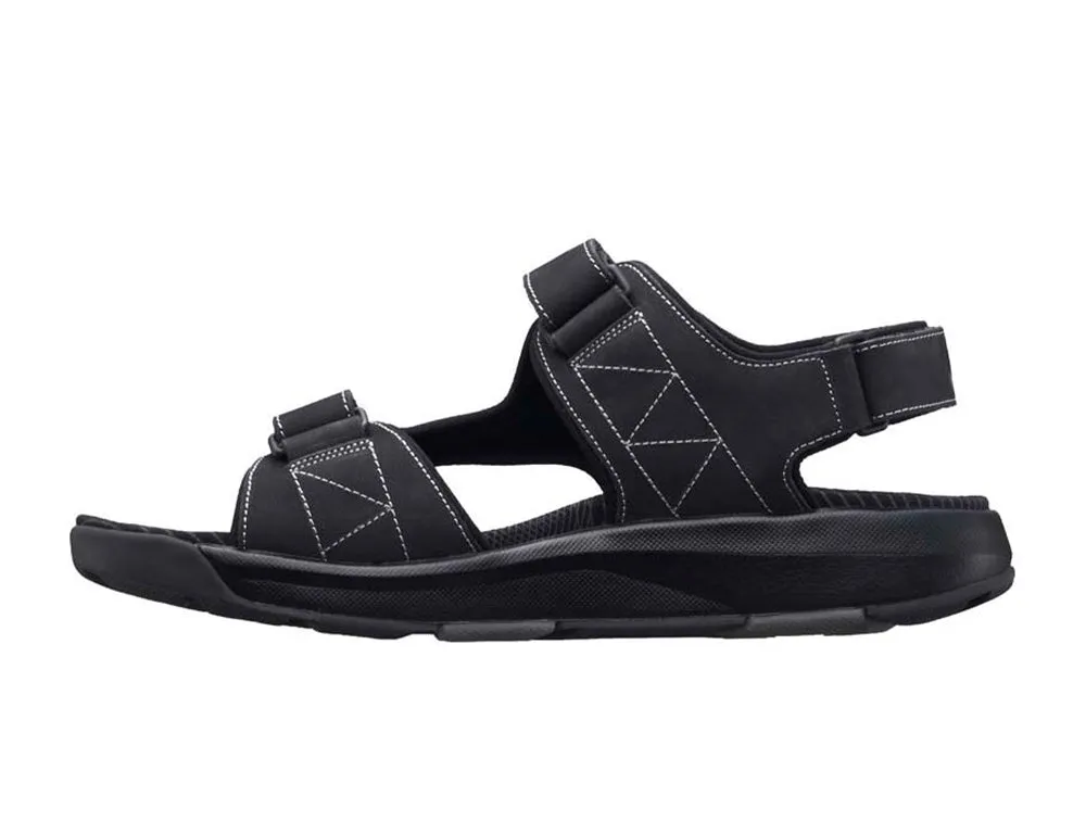 Mens Alexander Black Adjustable Active Sandals