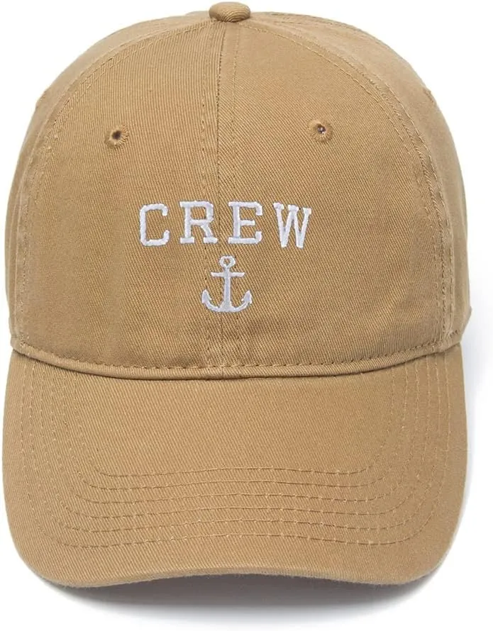 Men's Baseball Caps Crew Anchor Embroidered Dad Hat Washed Cotton Hat