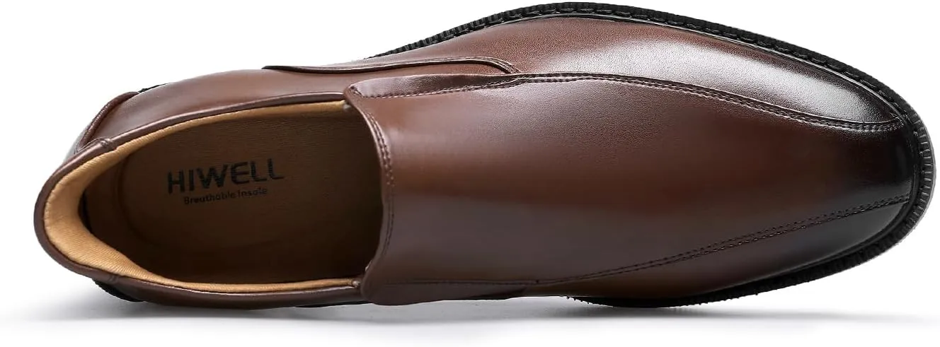 Men's Breathable Leather Casual Shoes, Slip-On Design Loafers