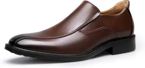 Men's Breathable Leather Casual Shoes, Slip-On Design Loafers