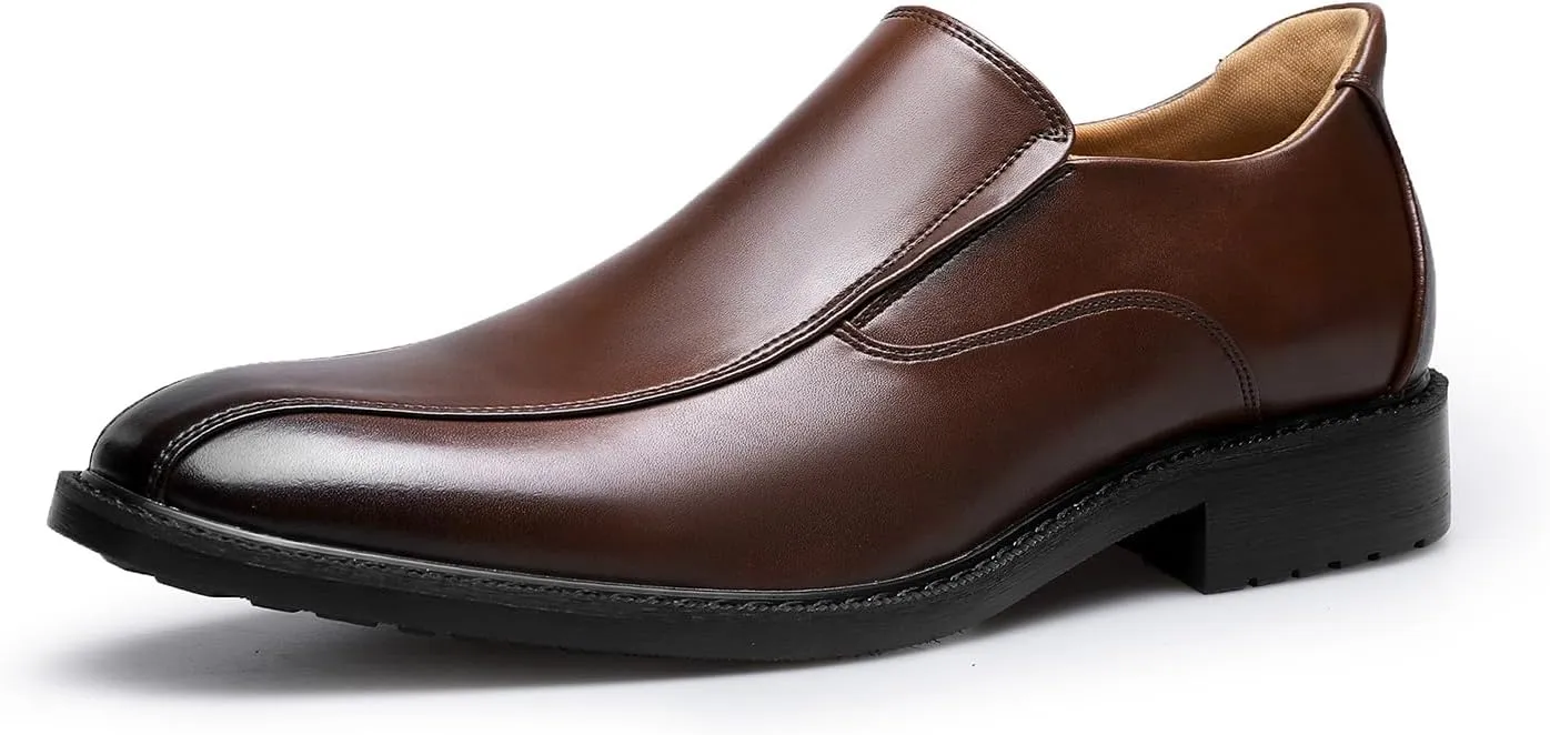 Men's Breathable Leather Casual Shoes, Slip-On Design Loafers