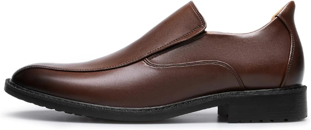 Men's Breathable Leather Casual Shoes, Slip-On Design Loafers