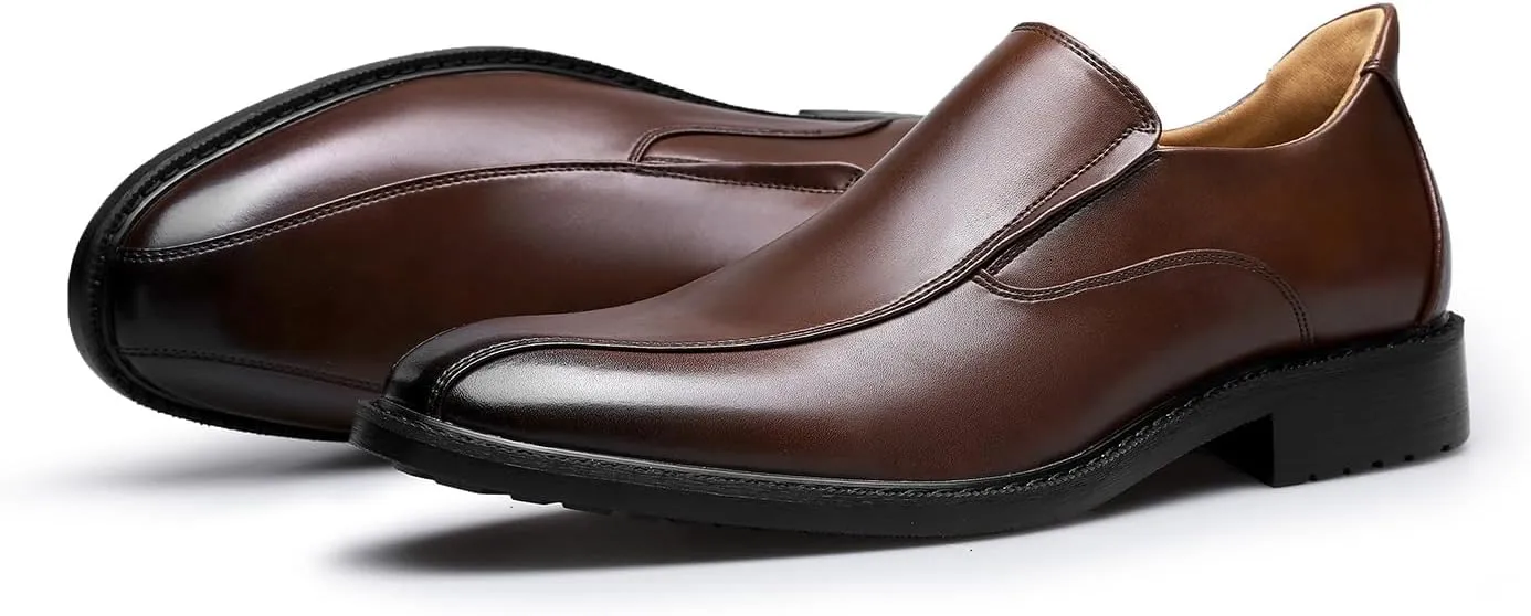 Men's Breathable Leather Casual Shoes, Slip-On Design Loafers